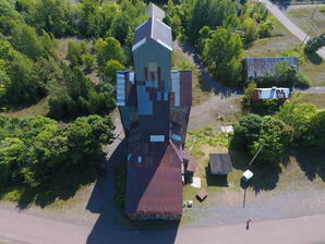 Drone's Eye View of Champion Mine #4 Shaft House photographs, 2018-09-03