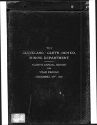 Cleveland-Cliffs Iron Company Mining Department Annual Report, 1913 (Part 1)