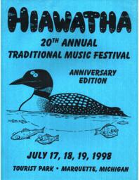 Hiawatha Music Festival Program, 1998