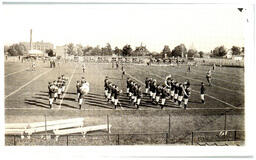 Early Marching Band Playing on Side of Football Field (Part of the NMU Historic Photographs Collection)