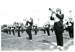 Marching Band Playing in Stationary Formation (Part of the NMU Historic Photographs Collection)