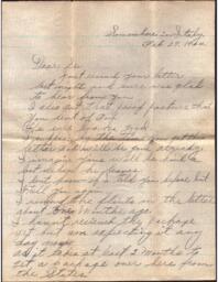 Clarence Fabry to Sis, 1944-02-27