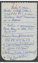 (Box 73-10) People versus Kirk Notes on Laws Regarding Remembrance, 1969