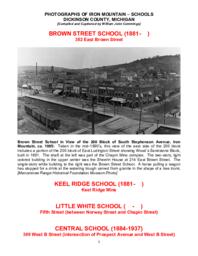 Photographs of Iron Mountain - Schools, Dickinson County, Michigan