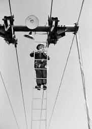 Cable spinning for Mackinac Bridge (1 of 67)