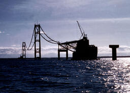 Cable spinning operation for Mackinac Bridge (11 of 12)