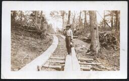 Man Posing on Plank Road