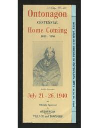 Ontonagon Centennial Homecoming, 1840-1940