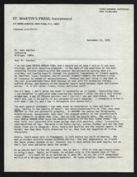 (Box 77-09) People versus Kirk Saint Martin's Press Correspondence, 1979-1981 (1 of 3)