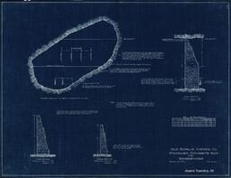 Detail Plan for Standard Concrete Dam for Reservoirs