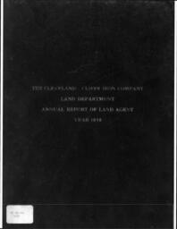 Cleveland-Cliffs Iron Company Land Department Annual Report, 1938 (Part 1)