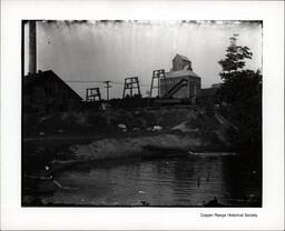 Lake in front of Unknown Copper Range Company Mine Shafthouse