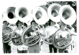 Group of Tuba Players Standing at Attention (Part of the NMU Historic Photographs Collection)