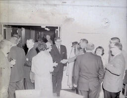 Alumni Spring Roundup--Lansing, Michigan 1961: Group of People Greeting Each Other