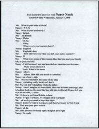 Nancy Nault Oral History Transcript, 1998