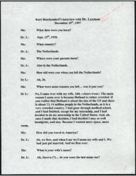 Martinus Lexmond Oral History Transcript, 1997