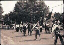 (127-022) Marching Band in Ontonagon 1944 Fourth of July Parade (3 of 3)