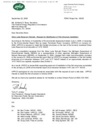 Silver Lake Reservoir Rebuild Request for Modification of Fish Structure Installation Correspondence