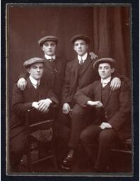 Studio Portrait of Four Young Men