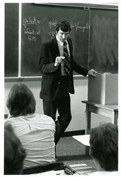 Professor Giving Lecture to Class (Part of the NMU Historic Photographs Collection)