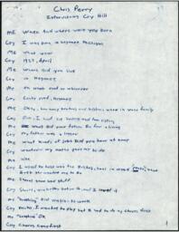 Coy Hill Oral History Transcript, undated