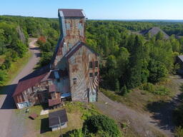 Drone's Eye View of the Champion Mine #4 Shaft House, 2018-09-03 (10 of 65)