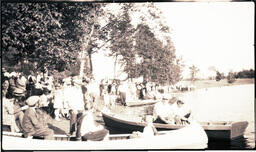 Crowd Gathers in Boats