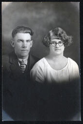 Studio Portrait of Unknown Man and Woman