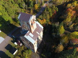 Drone's Eye View of the Champion Mine #4 Shaft House, 2017-10-11 (13 of 32)