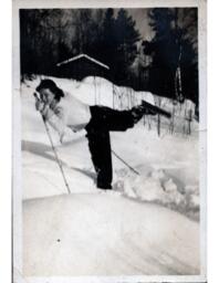 Girl Posing with Snowshoes