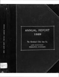 Cleveland-Cliffs Iron Company Land Department Annual Report, 1929 (Part 1)