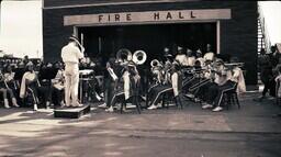 (008-016) Marching Band Performing in front of Fire Hall (1 of 2)