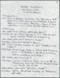 Richard Skewis Oral History Transcript, 1993