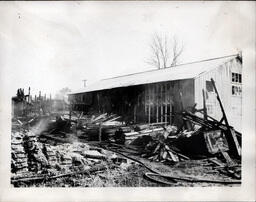 Charred Remains of Fire at Sawmill