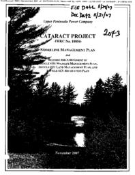 Cataract Project Shoreline Management Plan (2 of 3)