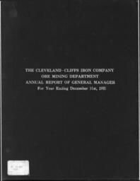 Cleveland-Cliffs Iron Company Mining Department Annual Report, 1935 (Part 1)