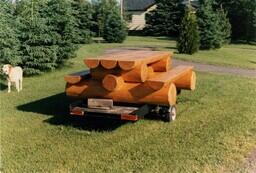 Koski Log Homes First Log Picnic Table