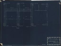 Brick Layers Plan - 4 Class P No. 17, Two Batteries for Champion Copper Company, Freda Michigan