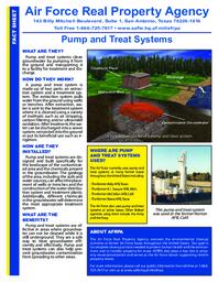 Air Force Real Property Agency Pump and Treat Systems Fact Sheet