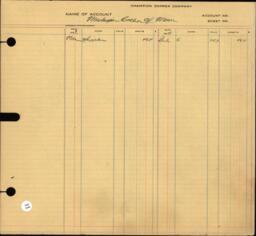 Copper Range Company Transfer Ledger 1907-1928, #070 Expenses M (1 of 2)