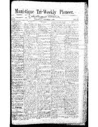 Manistique Tri-Weekly Pioneer, 1888-10-06