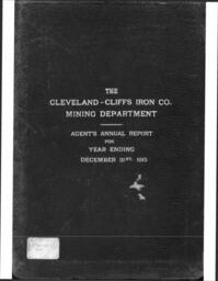 Cleveland-Cliffs Iron Company Mining Department Annual Report, 1915 (Part 1)