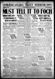 Escanaba Daily Mirror, 1918-11-05