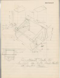 Hand-drawn Plans for Sand Chute at Baltic Mine