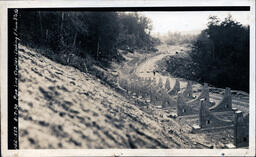 Victoria Pipeline Concrete Saddles Looking East from Station 37 and 50