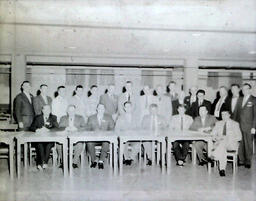 Jon (?) Railroad Trainer--Jack Myers Dec. 1960: Large Group Photo of Men in Suits