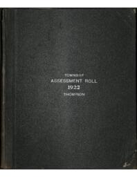 Thompson Township Assessment Roll, 1922