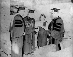 Honors Convocation April 23, 1960: Woman Receives Certificate