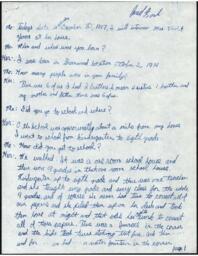 Violet Yenore Oral History Transcript, 1987