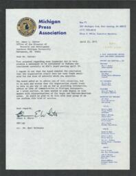 Elmer White to James L. Carter, 1971-04-22